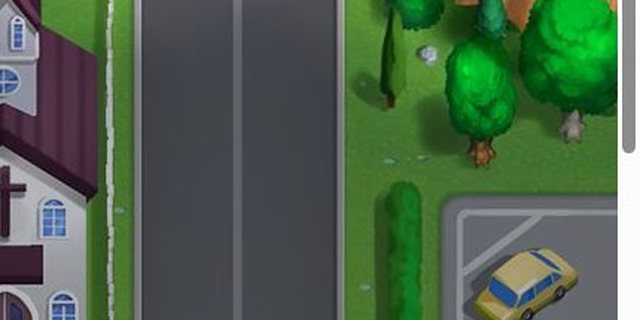 La carretera, el aparcamiento y los coches.